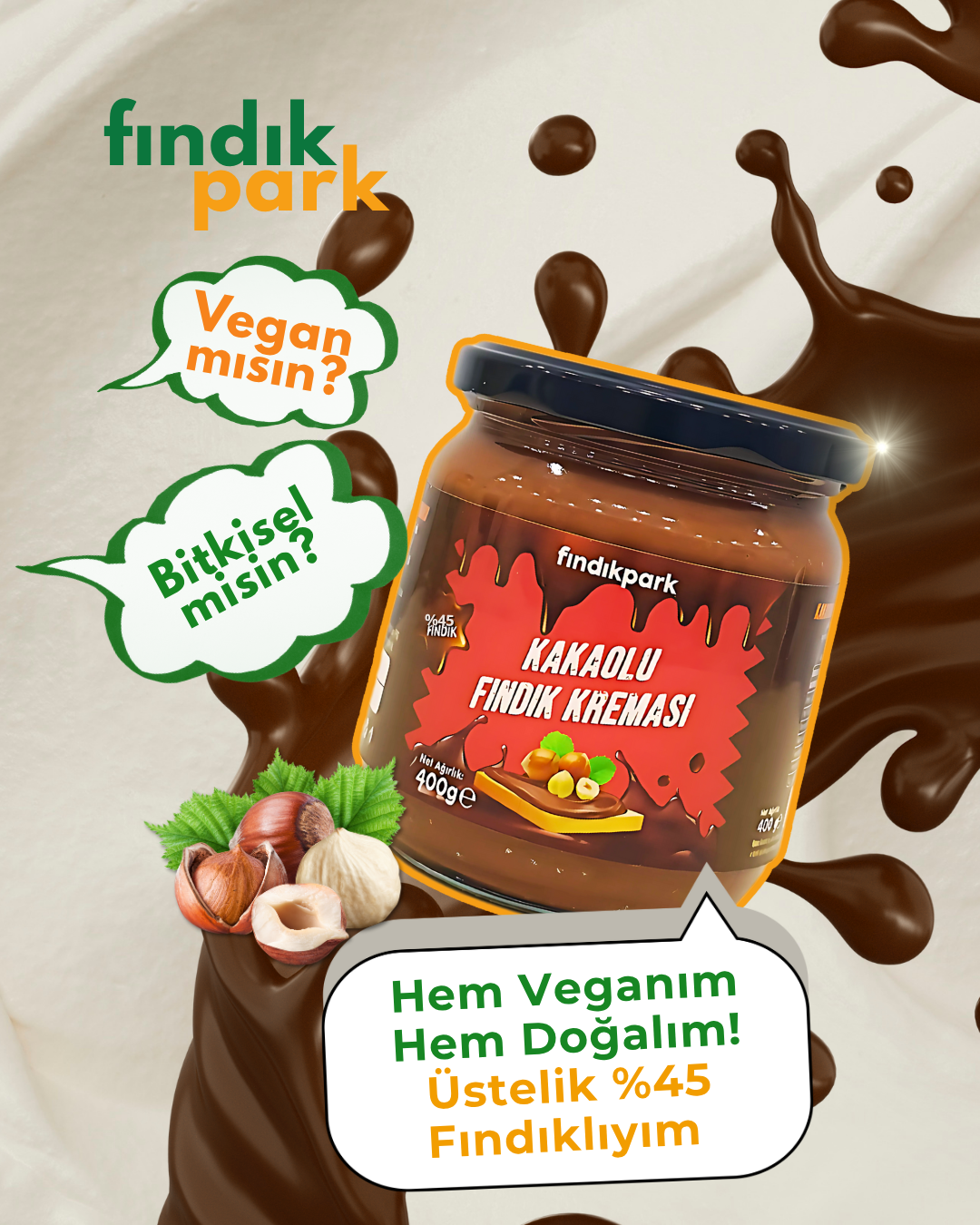 Fındıkpark Katkısız Kakaolu Fındık Kreması